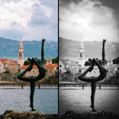 Ultimate B&W Collection: 30 Desktop & 15 Mobile Lightroom Presets for Every Photo Genre