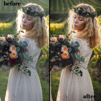 Wedding Day Artistic Collection: 28 Premium Lightroom Presets - Cross-Platform Editing Solution