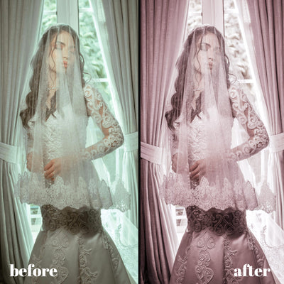 Vintage Wedding Day Presets: 45 Timeless Lightroom Desktop & Mobile Filters for Romantic Photography
