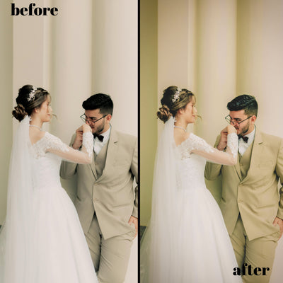 Romantic Wedding Collection: 29 Desktop & 14 Mobile Lightroom Presets for Dreamy, Emotive Edits