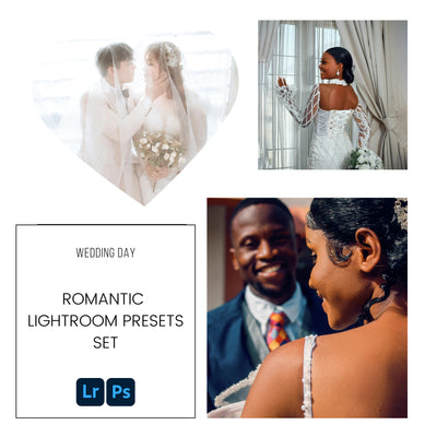 Romantic Wedding Collection: 29 Desktop & 14 Mobile Lightroom Presets for Dreamy, Emotive Edits