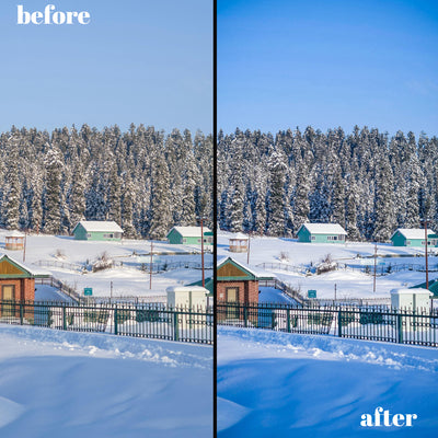 Winter Wonderland Presets: 30 Desktop; 15 Mobile Lightroom Filters for Crisp, Cool Tones